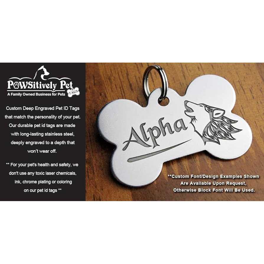 Stainless Steel Custom Deep Engraved Pet ID Tags J1406