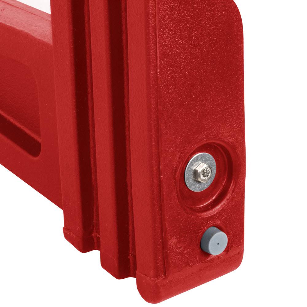 4& Red Free-Standing Sneeze Guard X400701