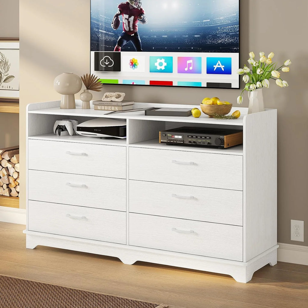 Black 6 Drawer Dresser Q42812