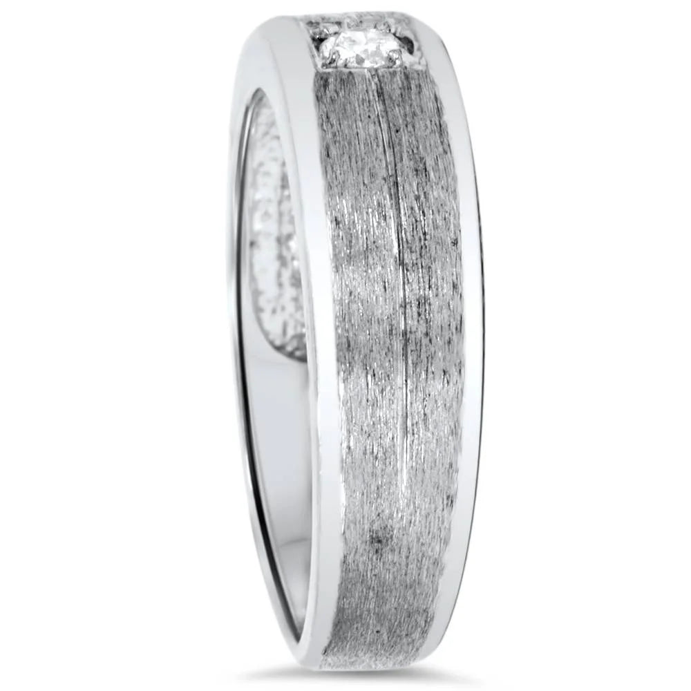 White Gold Solitaire Diamond Wedding Ring V37858