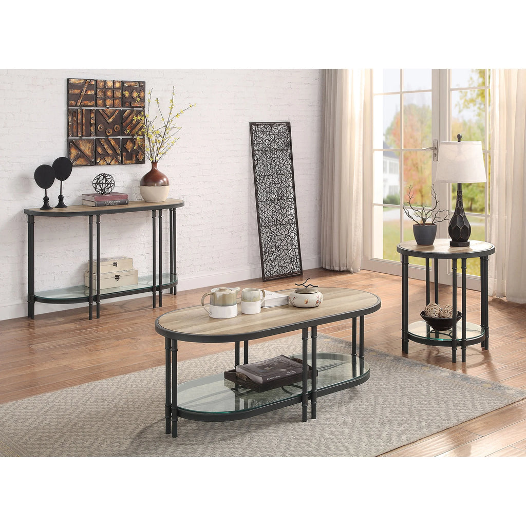 Coffee Table, Oak & Sandy Black Finish K2341