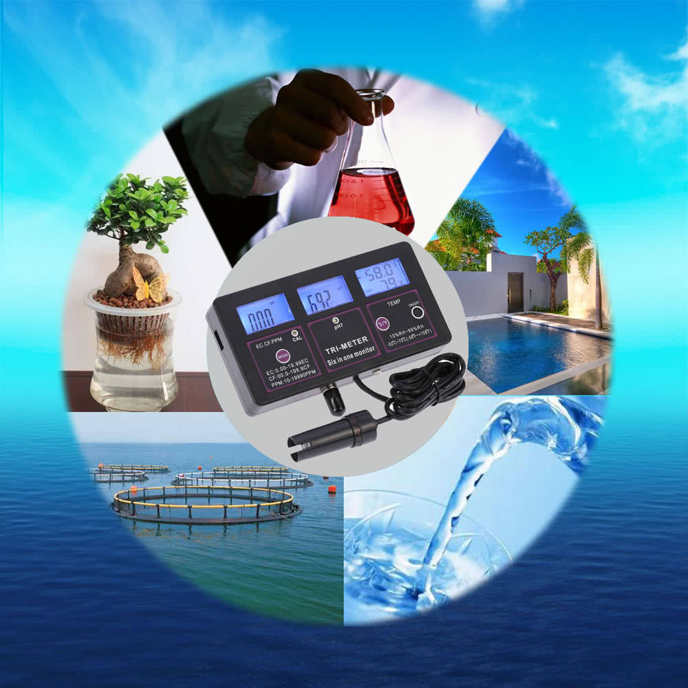 6 in 1 Multi-Parameter Water Testing Meter V62202