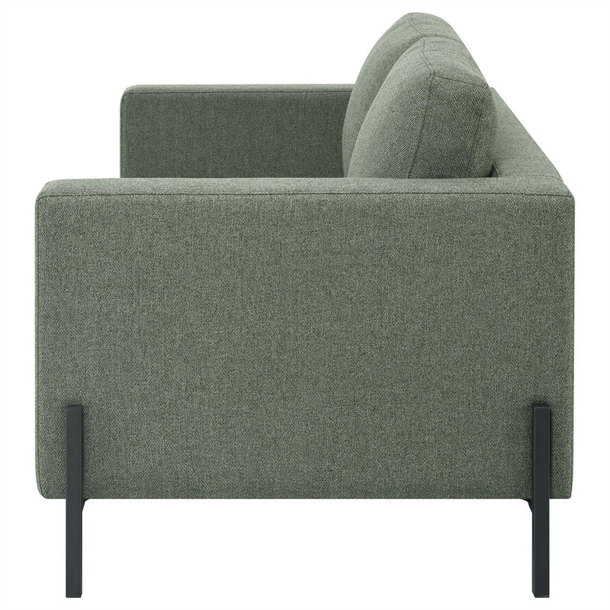 Sage Upholstered Fabric Loveseat with Track Arms R14523
