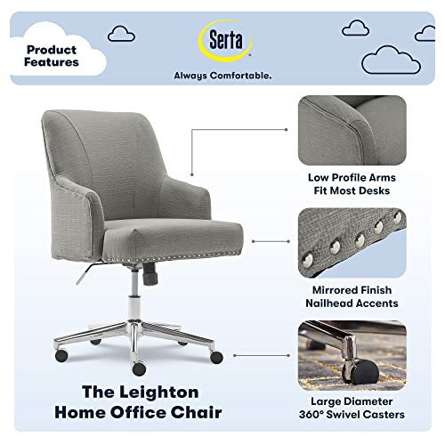 Beige Velvet Mid-Back Office Chair with Wheels Y291