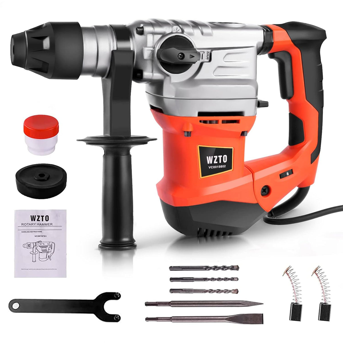 1-1/4 Inch SDS-Plus Heavy Duty Rotary Hammer Drill with Case K9947