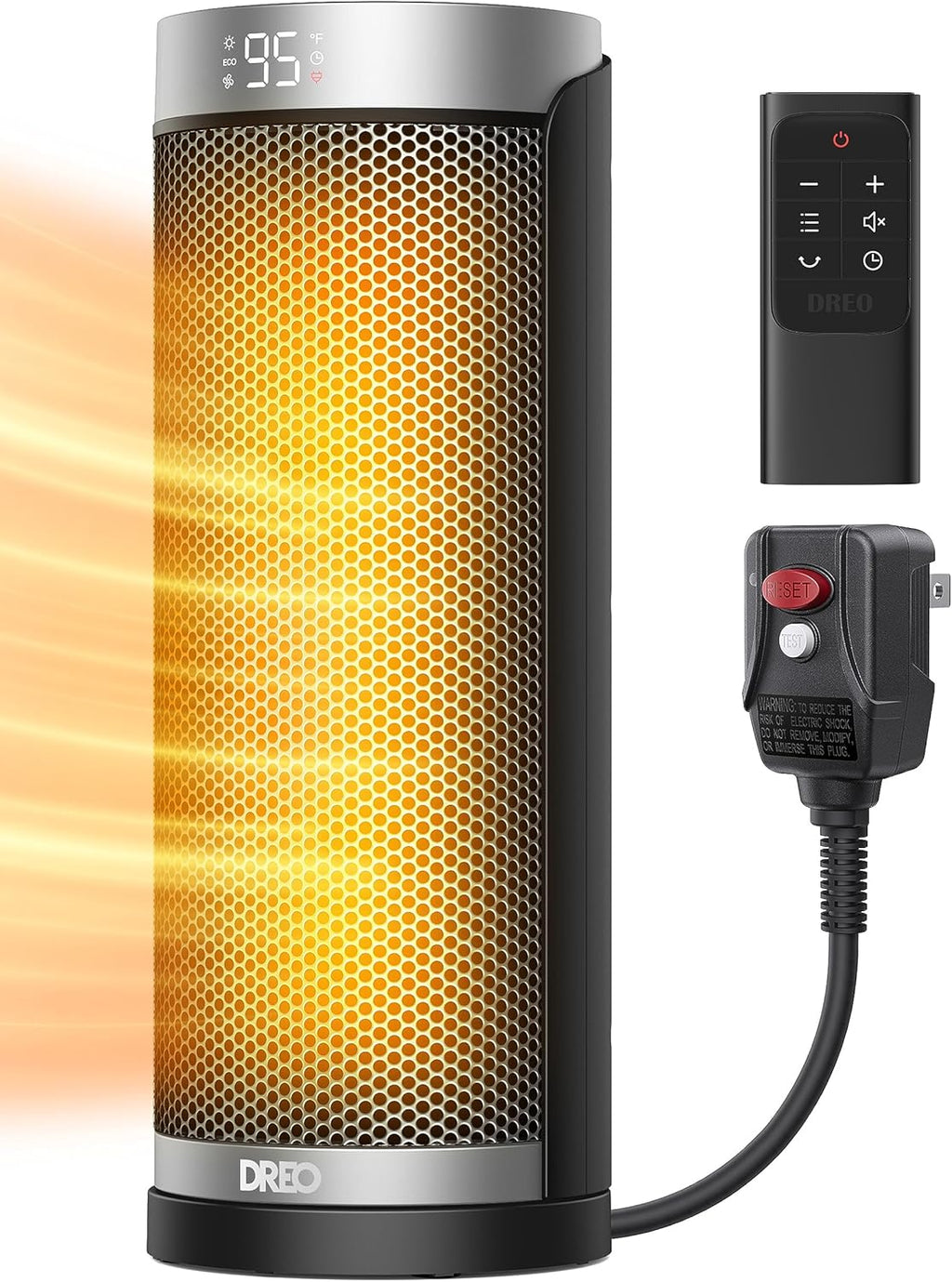 70° Oscillating 25" Portable Space Heater with Remote I760