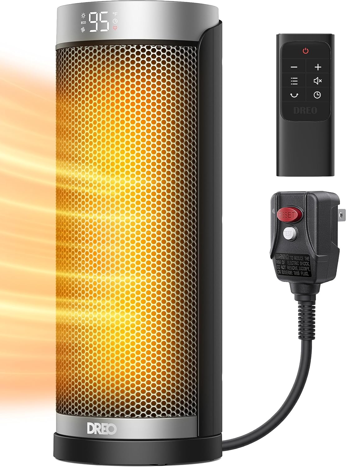 70° Oscillating 25" Portable Space Heater with Remote I760