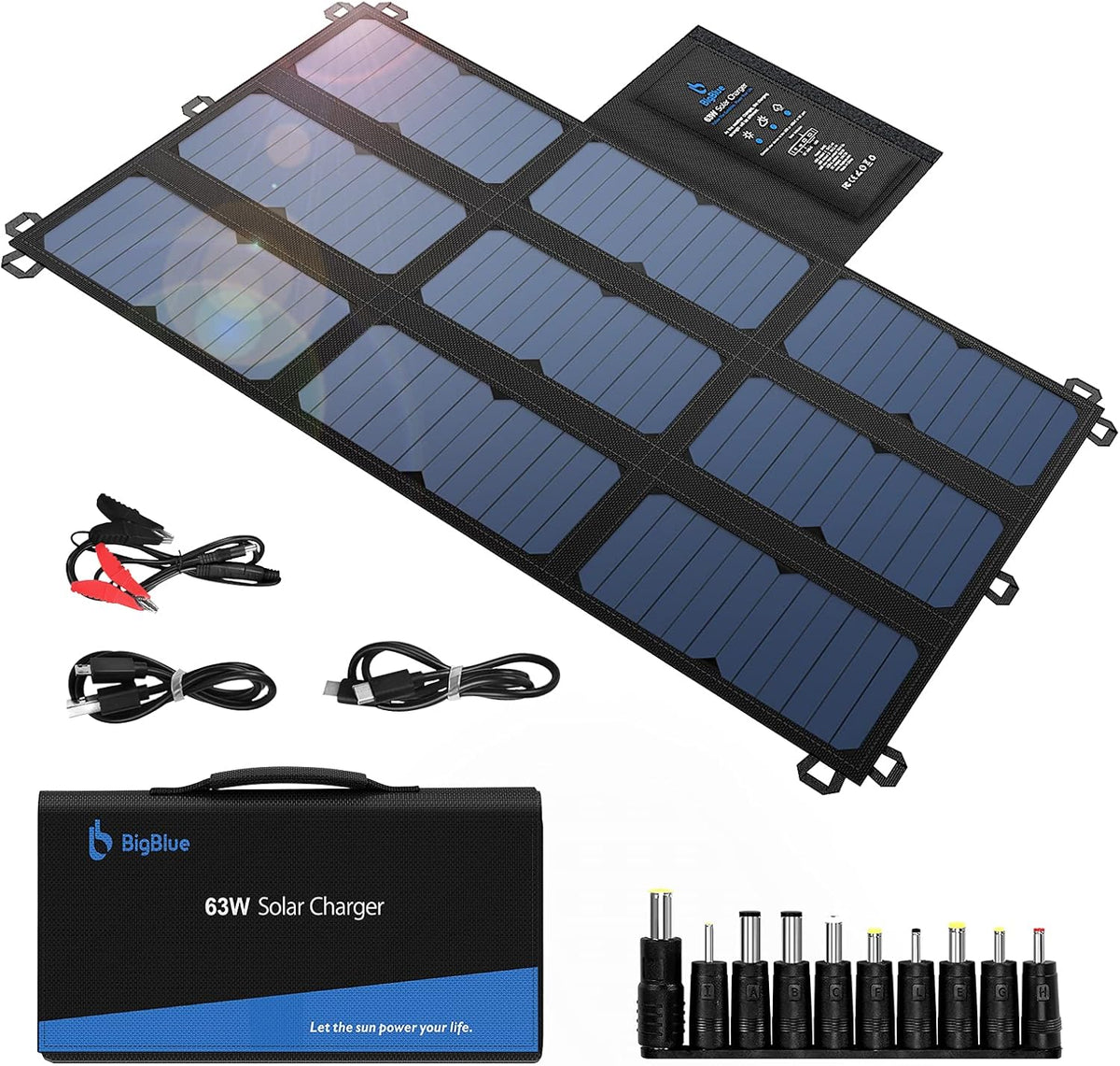 42W Portable Solar Charger with USB and DC Output U7220