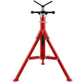 V Head Pipe Stand, Adjustable Height 24-42, 2500 lb. Load Capacity, Carbon Steel Q966