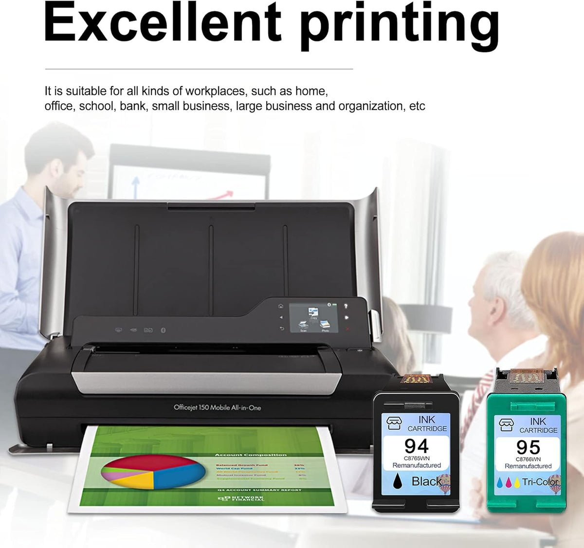 3-Pack Ink Cartridge (2 Black and 1 Tri-Color) Q335