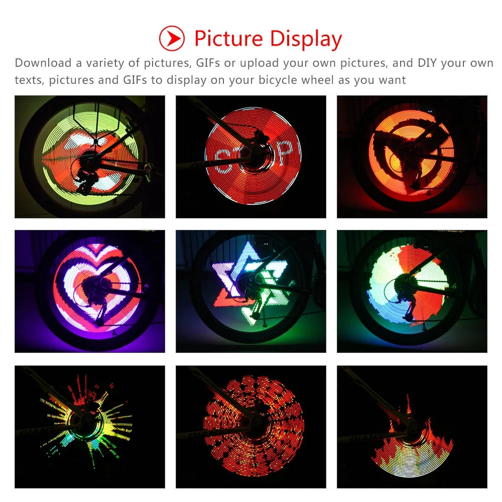 Programmable RGB Rechargeable Bike Spoke Wheel Light I137