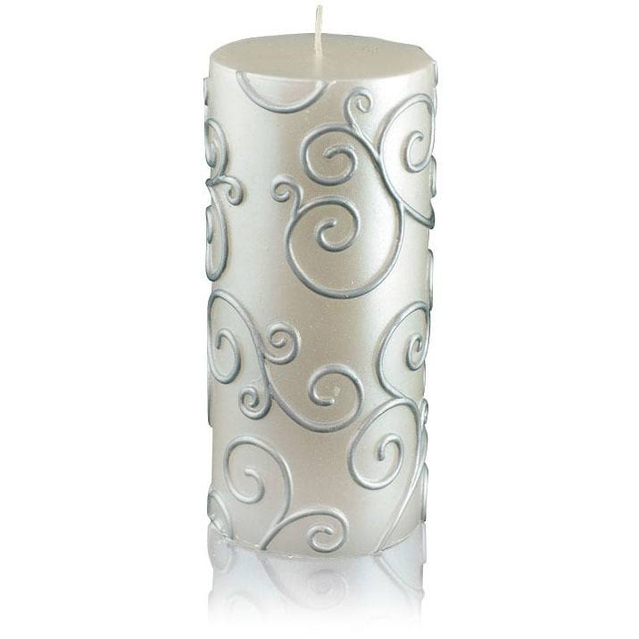 Purple Scroll Pillar Candle 12Pcs Z10921