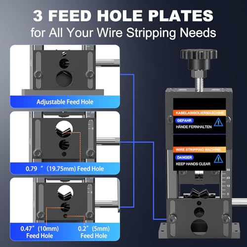 Manual Wire Stripping Machine, 0.06"-1.18" Wire Stripping Machine W126017