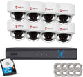 5MP 8 Channel IP PoE Security System with 2TB HDD and 8 Dome Cameras L51439