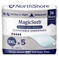 Disposable Underpads, 36 x 60, Pack/5 E78197