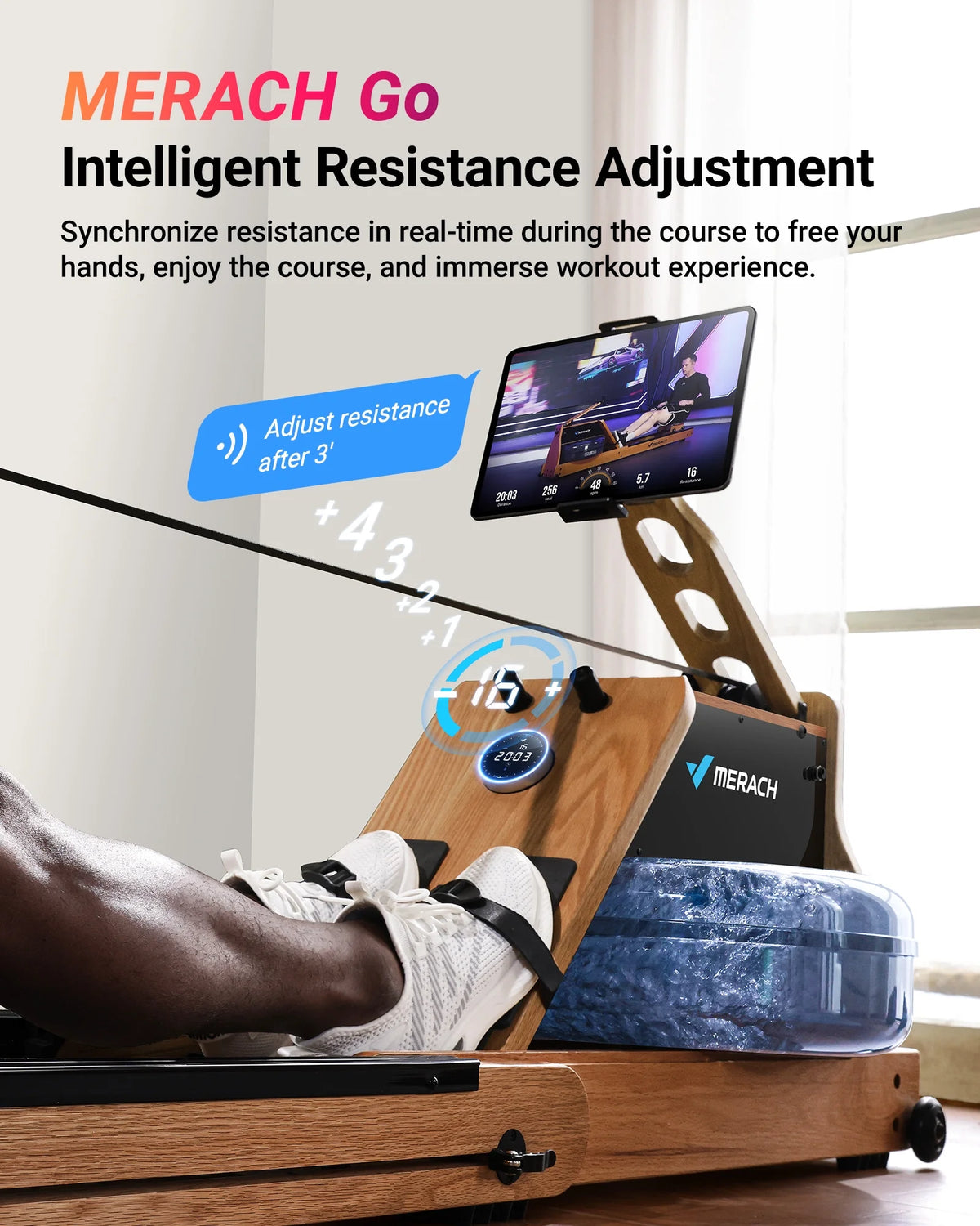 Foldable Solid Wood Rowing Machine C501