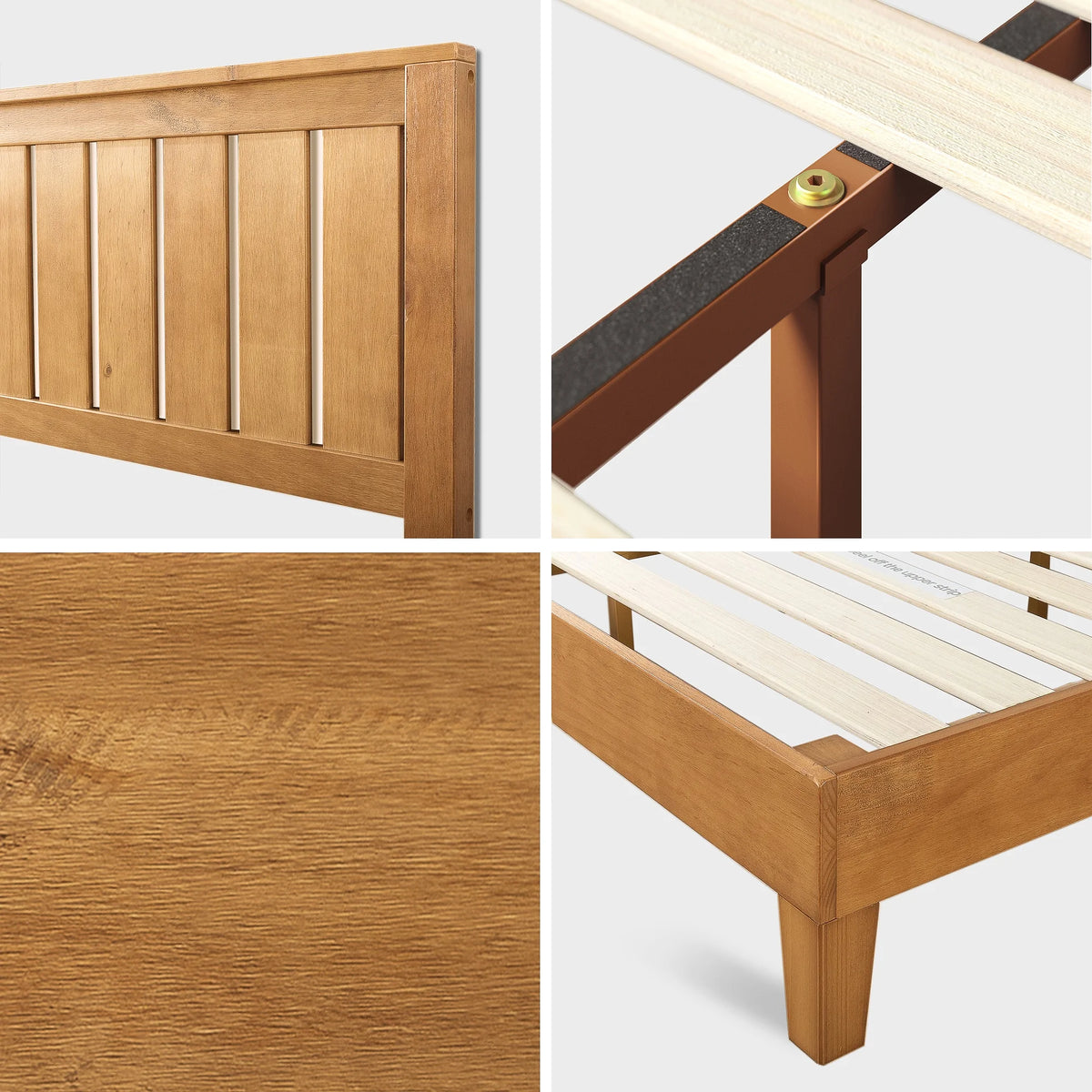 Queen Wood Platform Bed Frame with Headboard B714