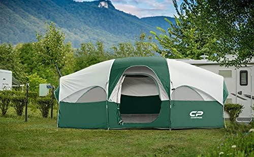8 Person Weather Resistant Family Tent with Carry Bag F3759