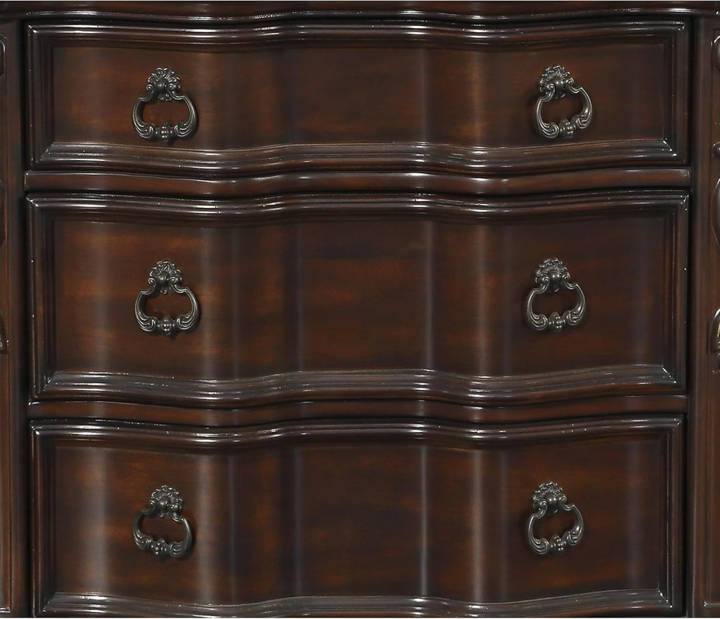 Cherry Finish Nightstand of 3 Drawers B55825