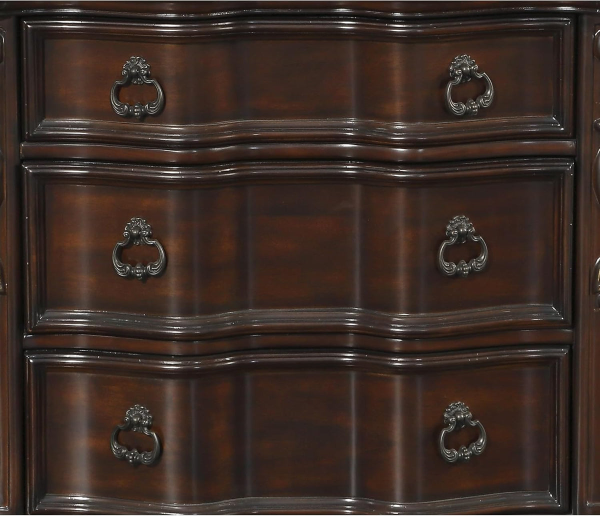 Cherry Finish Nightstand of 3 Drawers B55825