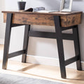 Lift-Top Desk in Distressed Wood and Black J2368