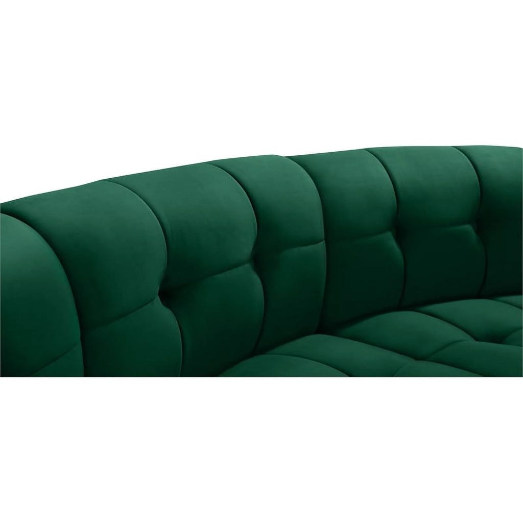 Green Velvet Upholstered Modular 14 Piece Sectional Sofa C3434