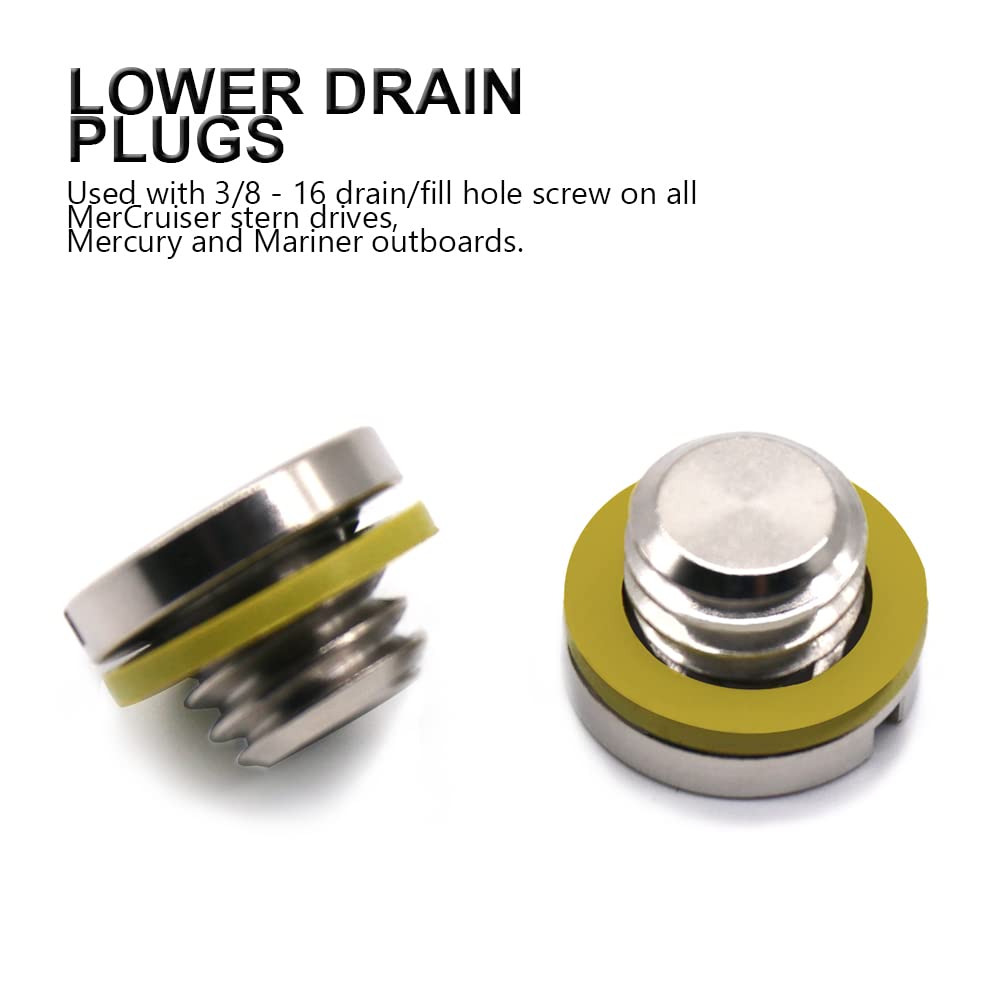 Lower Unit Oil Drain Plug Gearcase Screw & Gasket S9099
