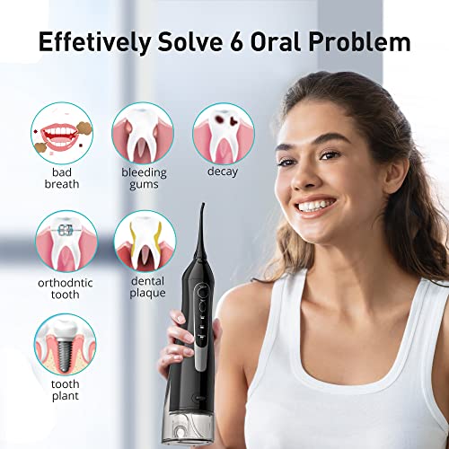 Portable Cordless Oral Irrigator 300ML Rechargeable IPX7 Waterproof Electric Water Flosser G38198