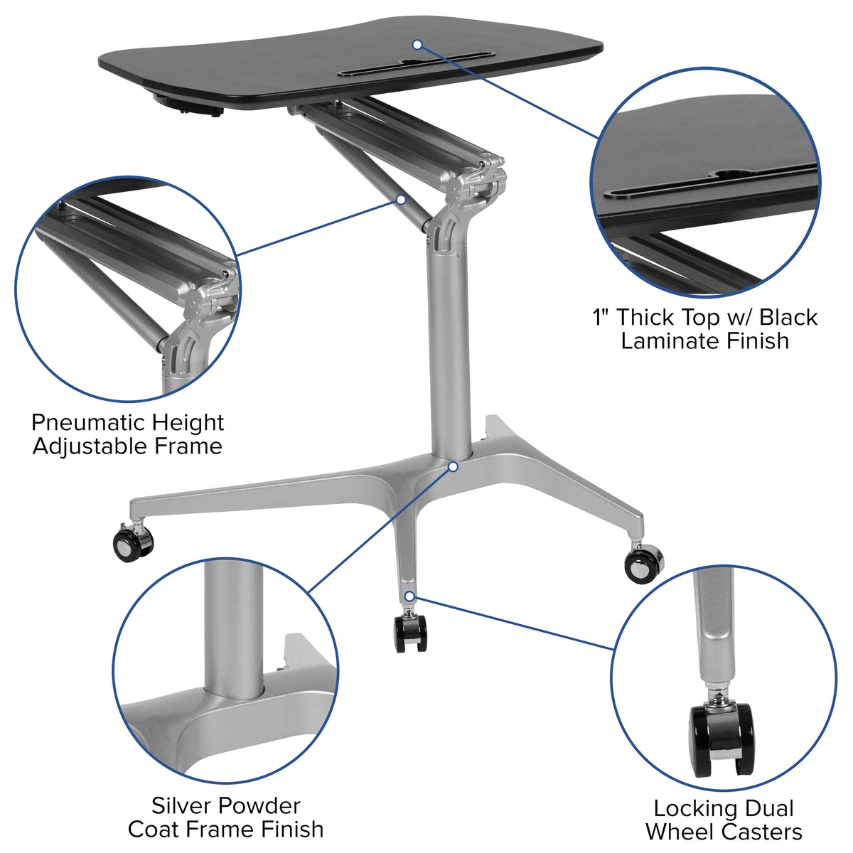 Black Ergonomic Standing Desk Q107
