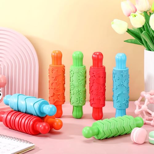 8 Pcs Play Dough Rollers with Plastic Handles P676