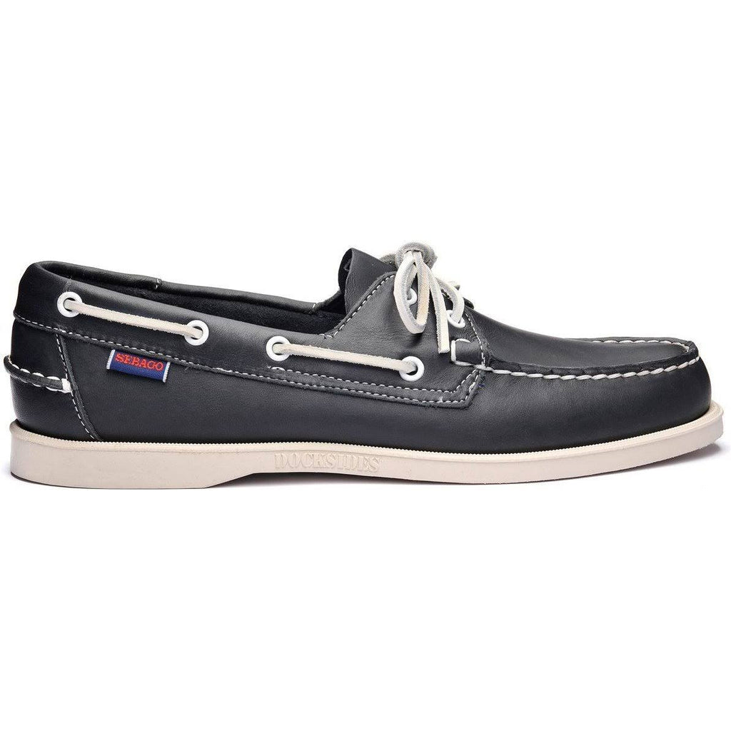 Blue Navy Leather Boat Shoes Q79729