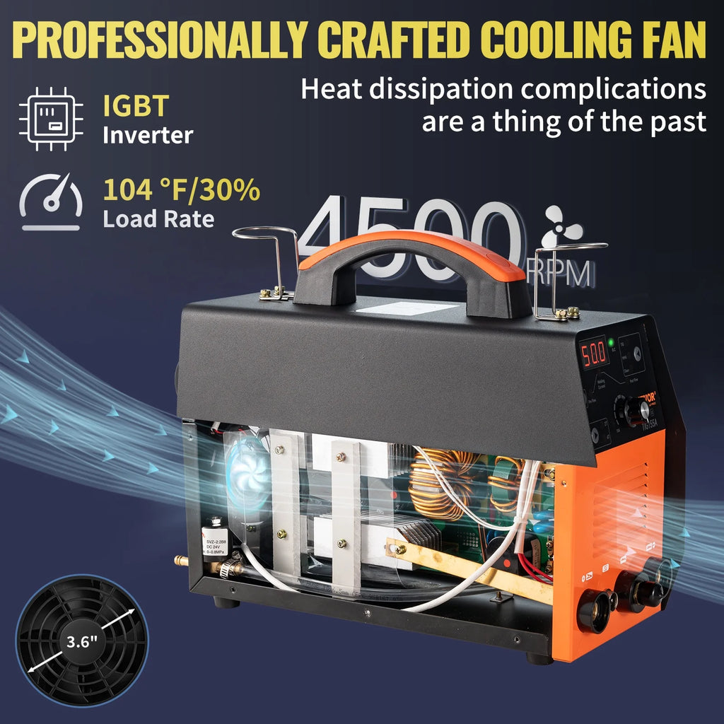155Amp 3 in 1 TIG Welder, 110V High Frequency TIG/Stick/Clean Welding Machine O452944
