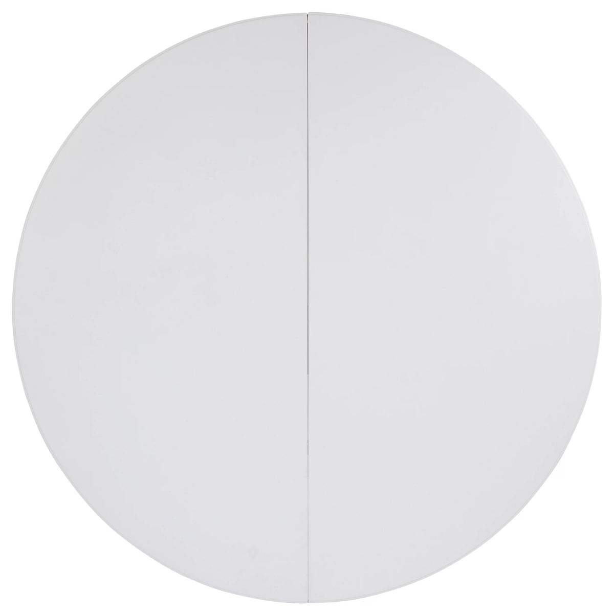 6-Foot Round Bi-Fold White Plastic Folding Table with Carrying Handle A229