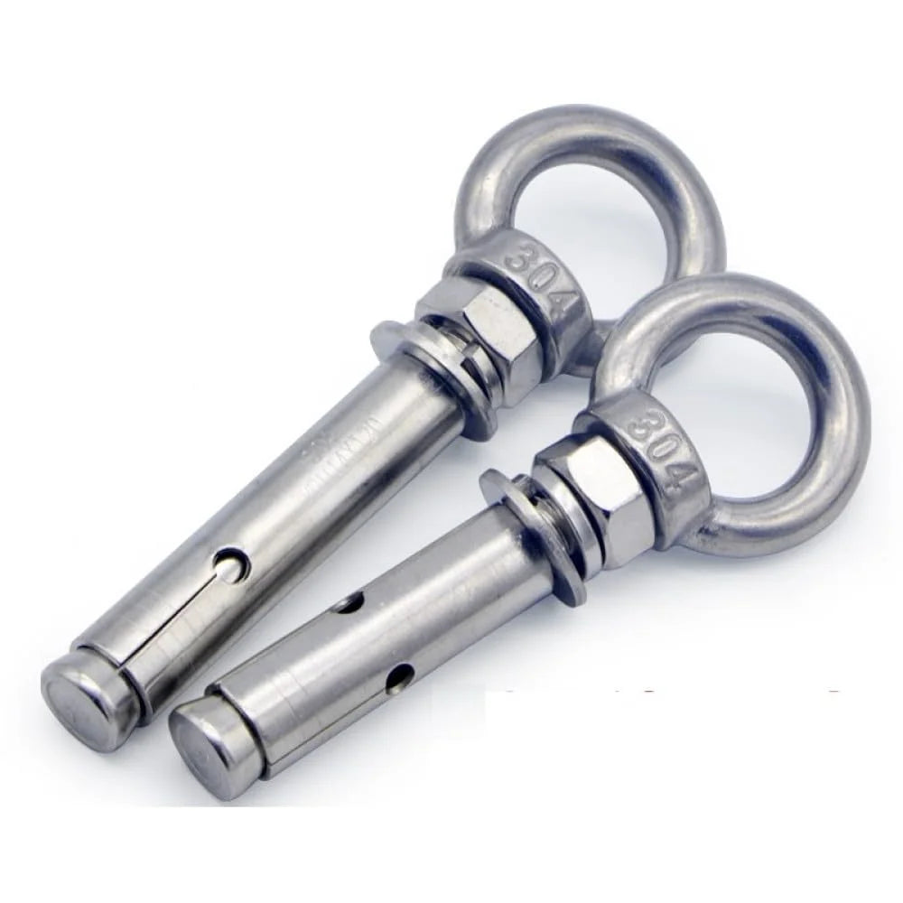 304 Stainless Steel Lifting Eye Bolt M6x50mm 4pcs U76096