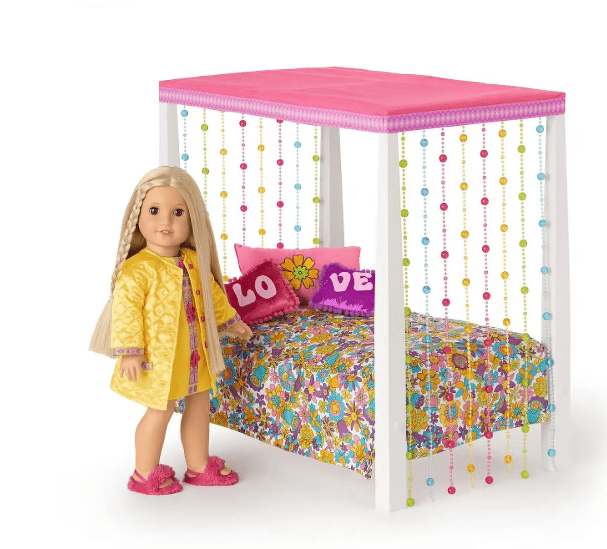 18 inch Doll Bed and Bedding P862
