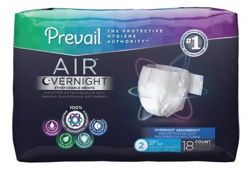Adult Brief Tab Closure Size 2 Disposable Heavy Absorbency Case of 72 V34270