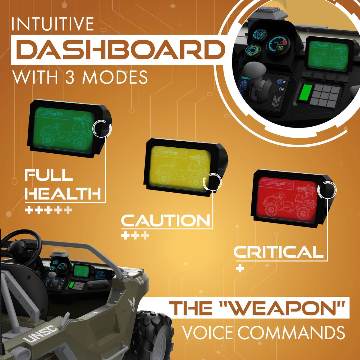 24 Volt Ride On with Laser Tag Blaster and Vest F710418