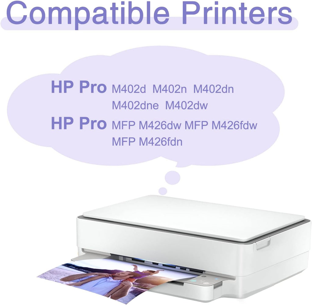 Black Toner Cartridges for HP 26A CF226A 26X CF226X (4 Pack) M5379