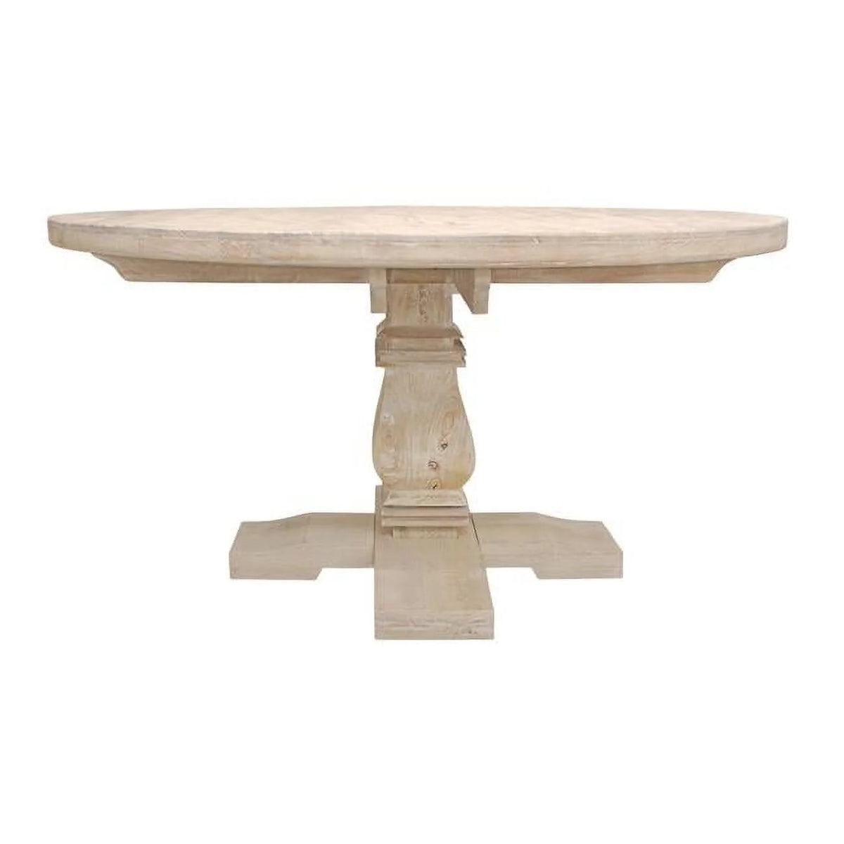 58" Round Solid Mango Wood Dining Table W7461
