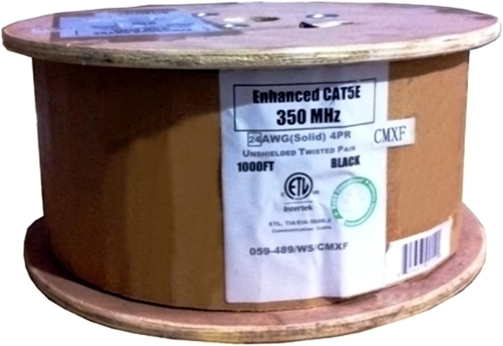 Black Cat5e UTP Direct Burial Ethernet Cable 1000ft Pack of 2 E271284