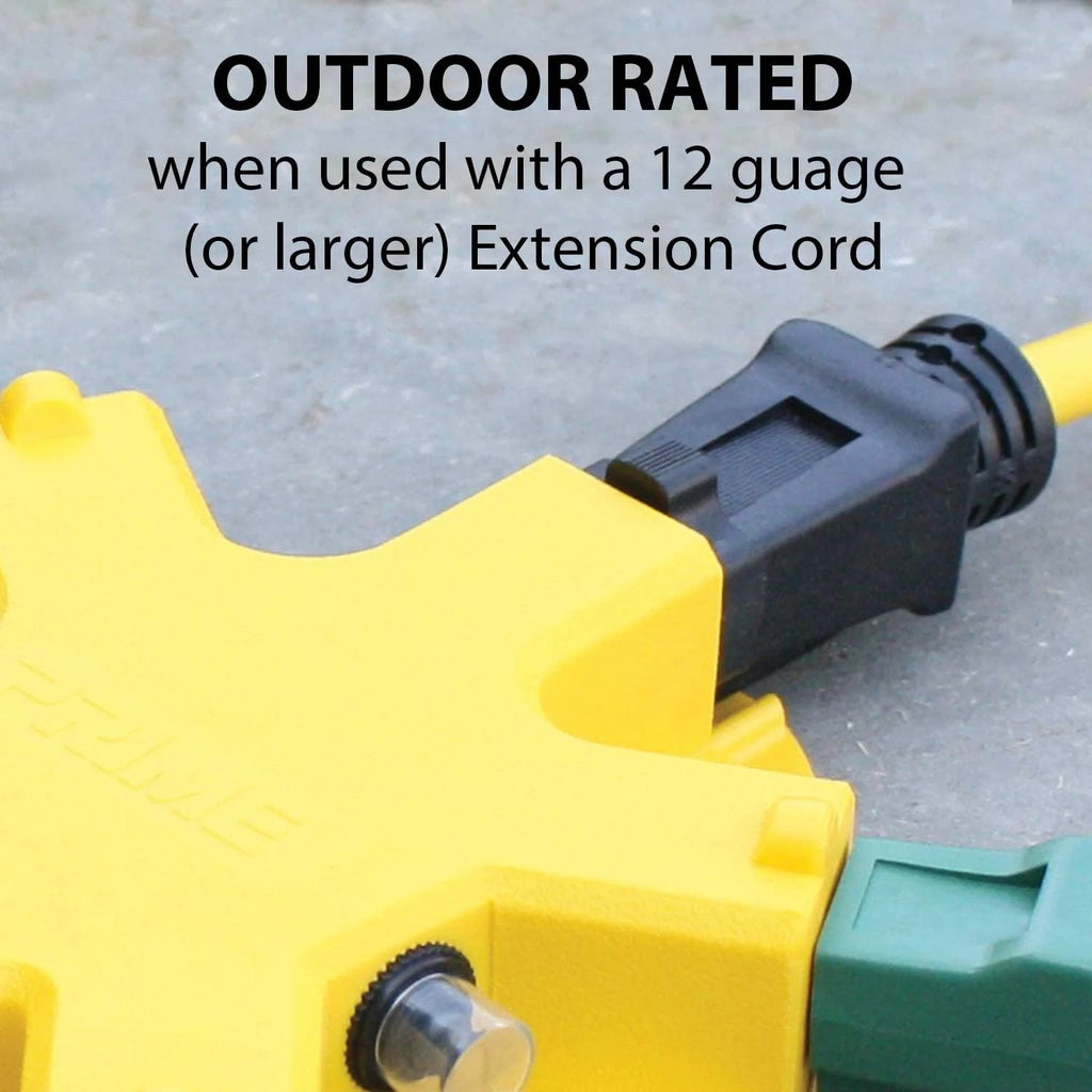 12/3 SJTW 50 ft Heavy Duty Outdoor Extension Cord & 5-Outlet Adapter Combo Y96960