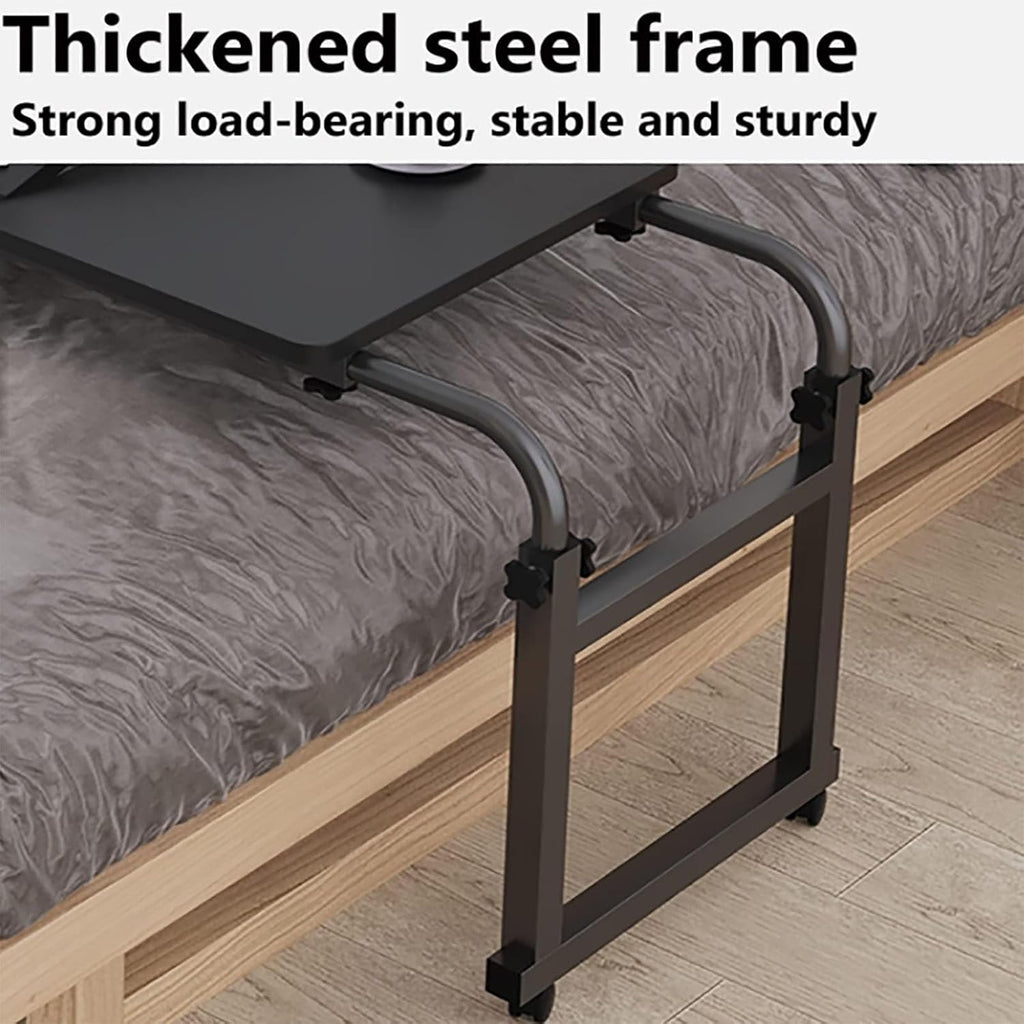 Over-Bed Tables with Wheels Height and Length Adjustable Rolling Mobile Laptop Cart Desk T225