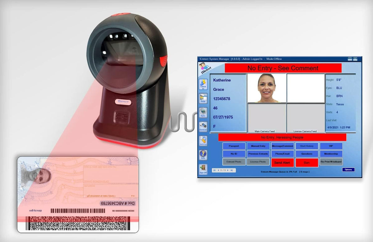 ID Scanner for Computer, Tablets, Laptops, PC & POS V1101