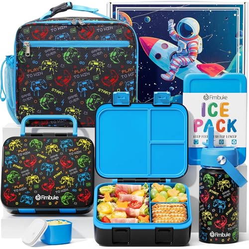 Bento Lunch Box with 3 Compartments, Water Bottle, Lunch Bag, Ice Pack Set L7229