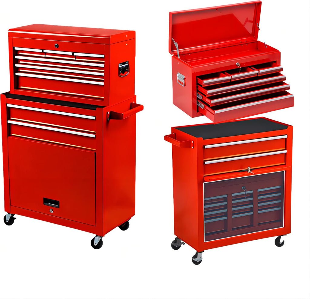8-Drawer Rolling Tool Chest with Locks (Red) X6805