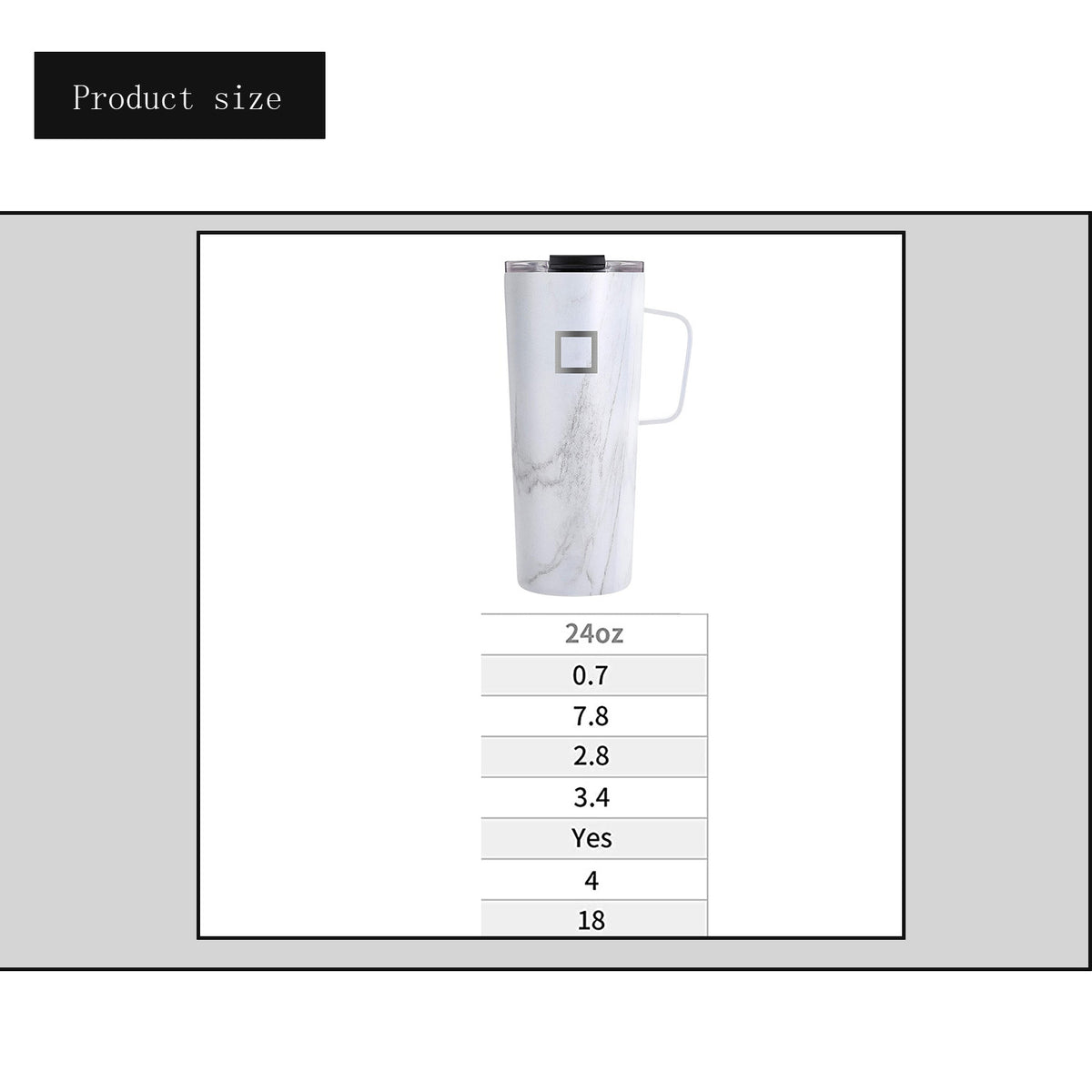 24 Oz Vacuum Insulated Stainless Steel Bottle N5680