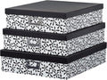 Decorative Storage Cardboard Boxes with Lids, Set of 3 W36473