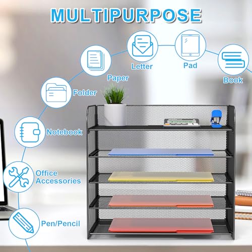 5 Tier Steel Mesh Paper Organizer T95065