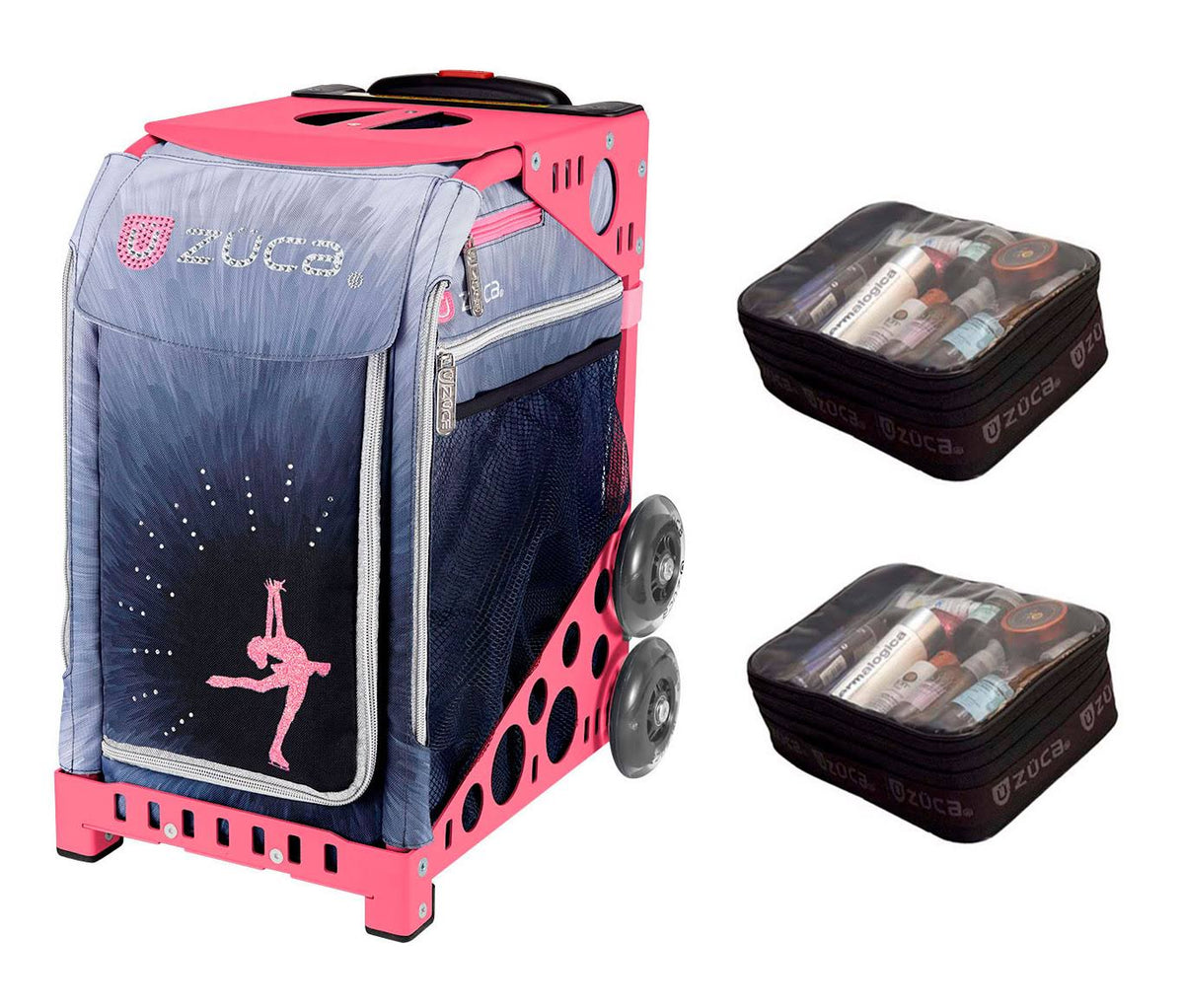 Pink Sport Bag with 2 Small Utility Pouch F647