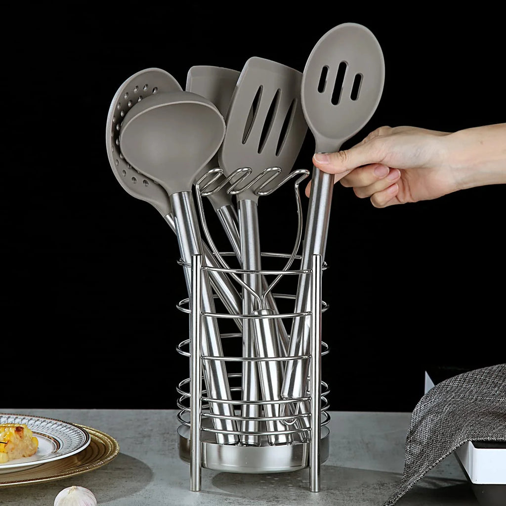 38 Pieces Silicone Kitchen Utensils Set With Stainless Steel Utensil Holder N7235